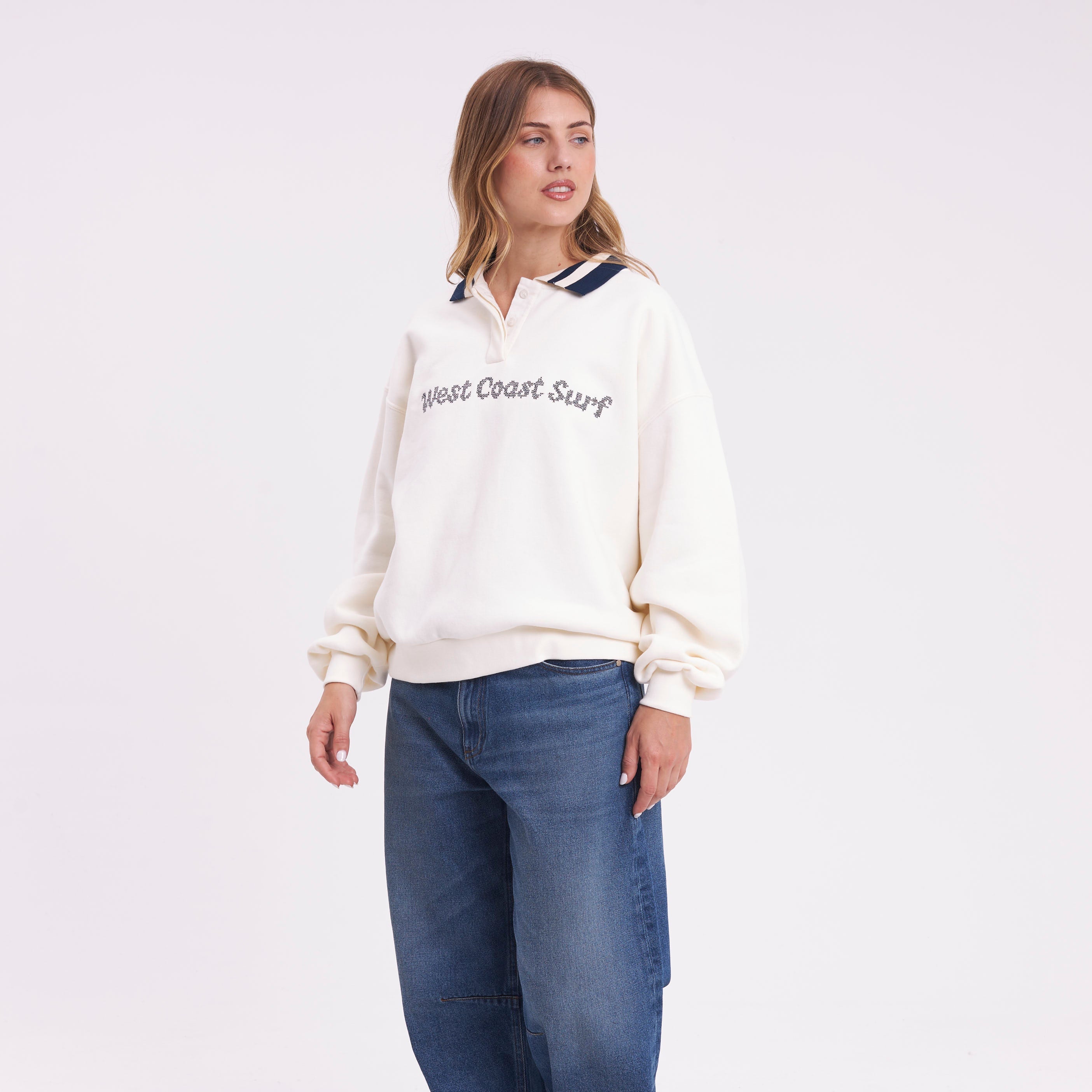 Buzo Rusty Wonderwall Polo Crew Ld Egret
