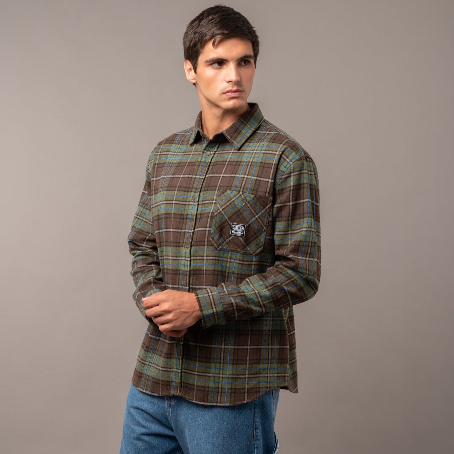 Camisa Rusty Worldwide Cuts Long Slleve Savanna
