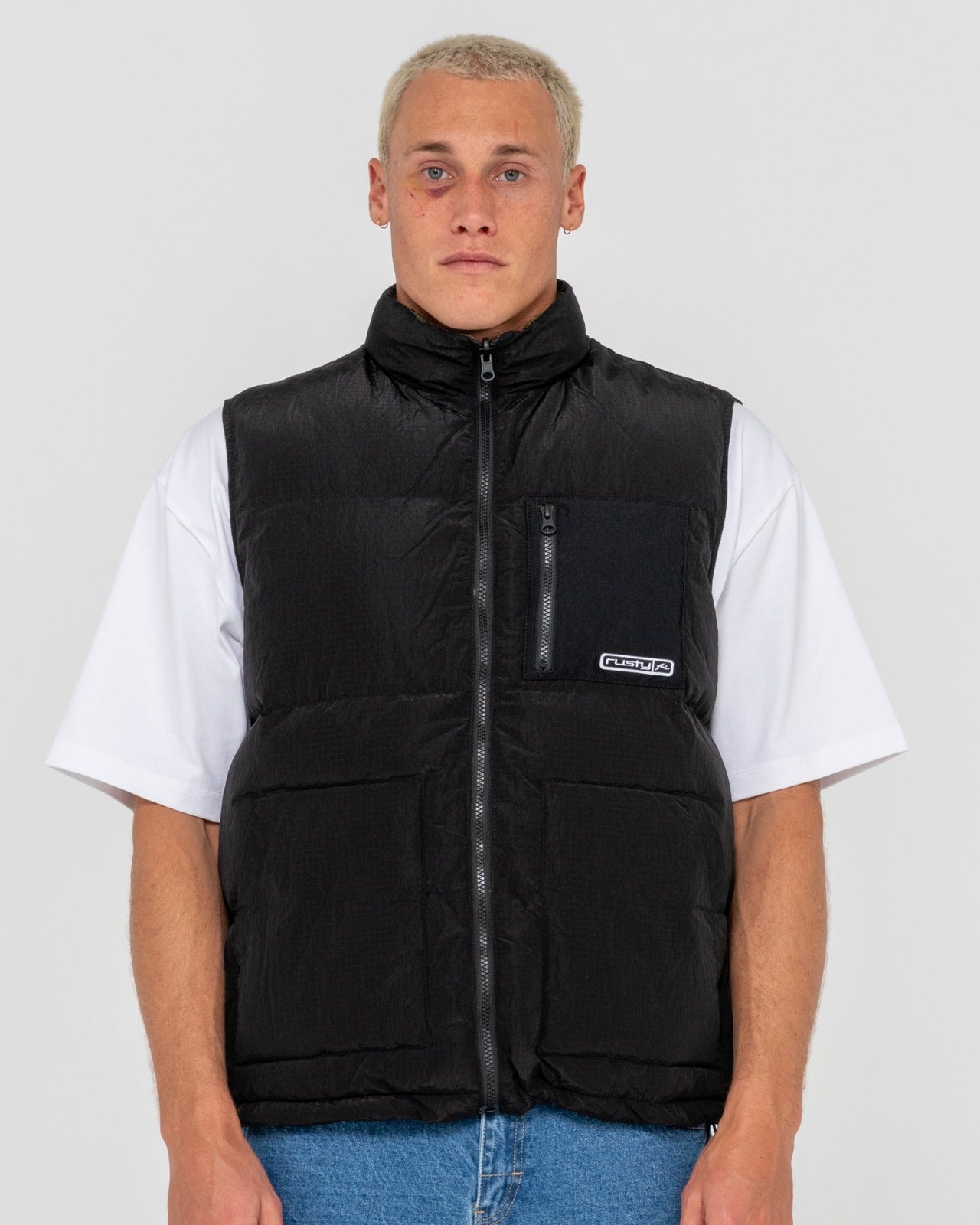 Chaleco Rusty Rippa Puffer Vest Black
