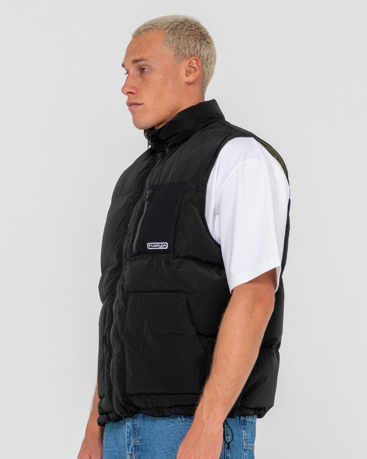 Chaleco Rusty Rippa Puffer Vest Black