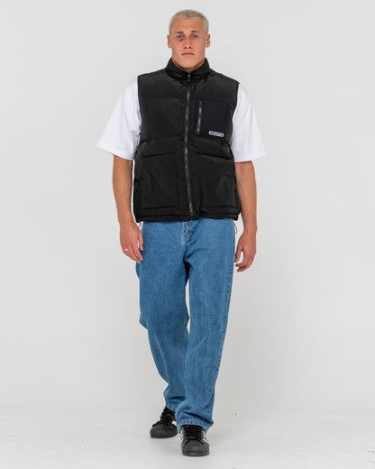 Chaleco Rusty Rippa Puffer Vest Black