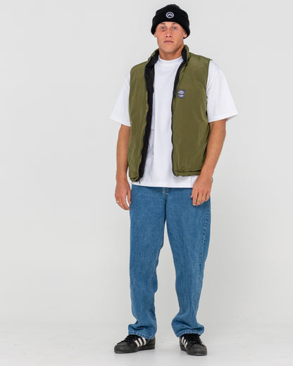 Chaleco Rusty Rippa Puffer Vest Black