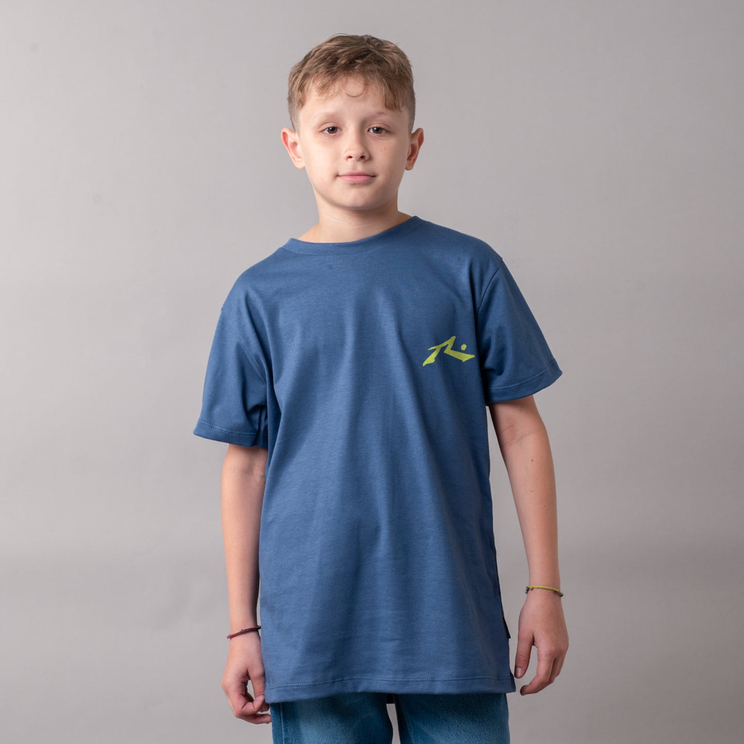 Remera Rusty Competition Jr Atlantic Blue/Lemon