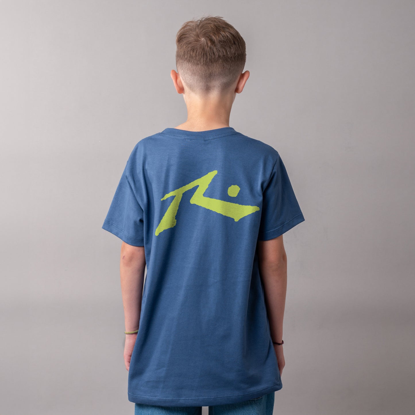 Remera Rusty Competition Jr Atlantic Blue/Lemon