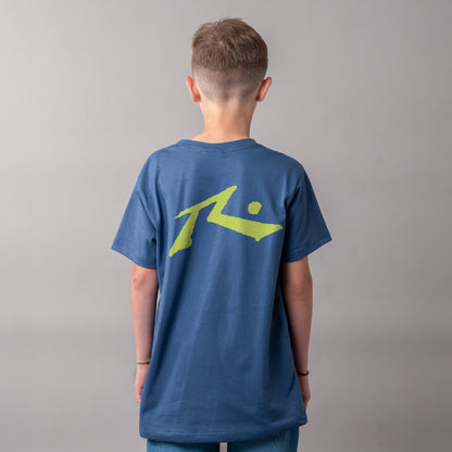 Remera Rusty Competition Jr Atlantic Blue/Lemon