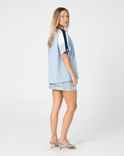 Remera Mc Rusty New Break 220 Oversize Tee Ld Sea Blue