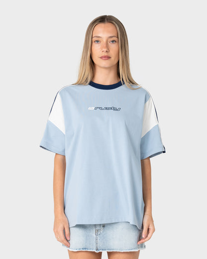 Remera Mc Rusty New Break 220 Oversize Tee Ld Sea Blue