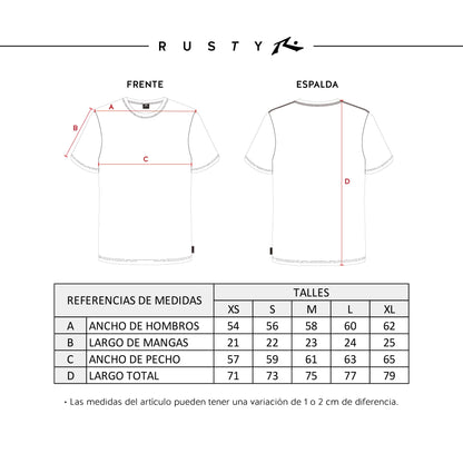 Remera Rusty Registered White