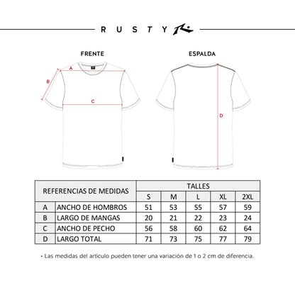 Remera Rusty Rush Hour White