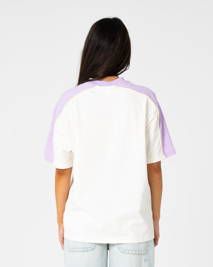 Remera Mc Rusty Timmy Target 220 Oversize Tee Ld Cream/Mulberry Purple