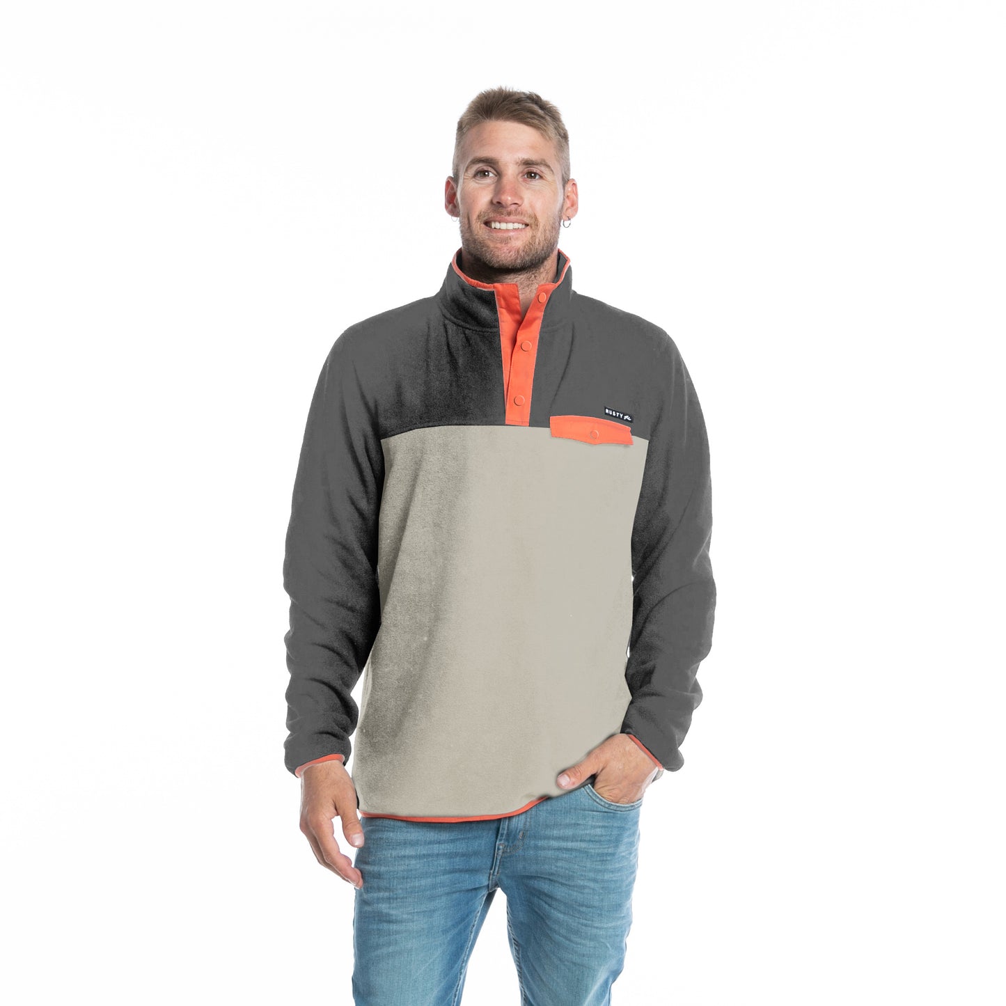 Buzo Rusty Acacias Polar 1/4 Button Crew