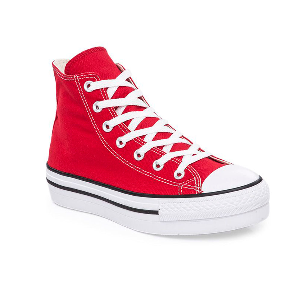 Converse plataforma altas raya roja deals
