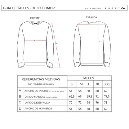Buzo Rusty Acacias Polar 1/4 Button Crew